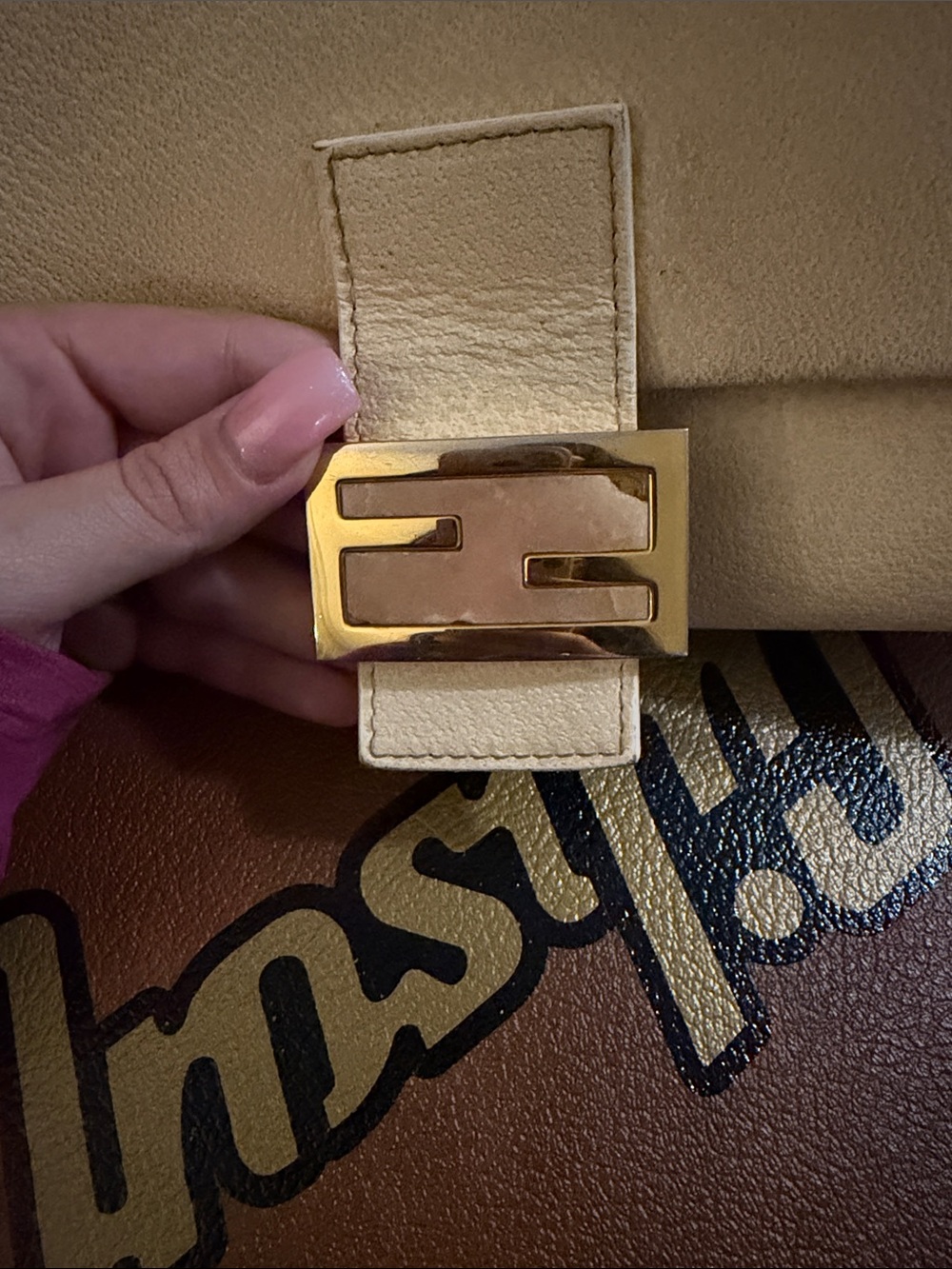 AUTHENTIC RARE FENDI CALFSKIN MAMMA FOREVER BAGUETTE CREAM - Picture 17 of 17